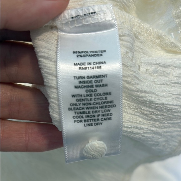 Frye Ivory Button-Accent peasant Blouse - Picture 6 of 7